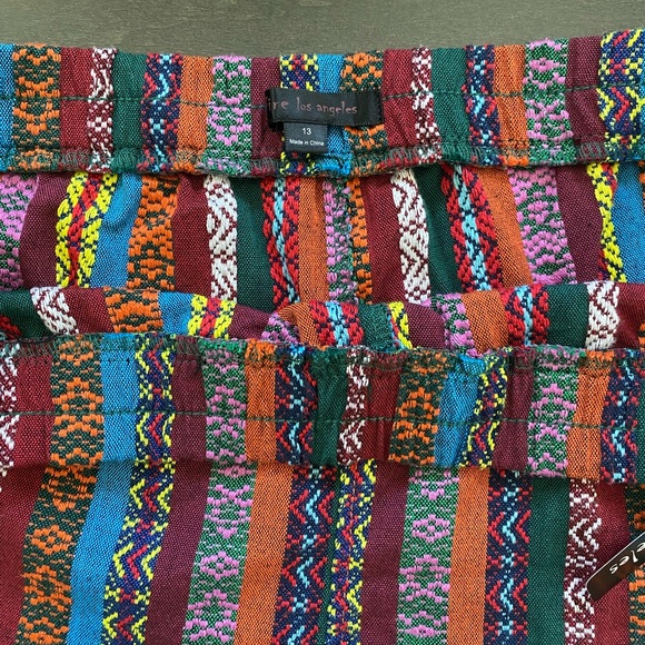 Fire Los Angeles Shorts Juniors Sz 13 Aztec Pattern - Picture 4 of 7